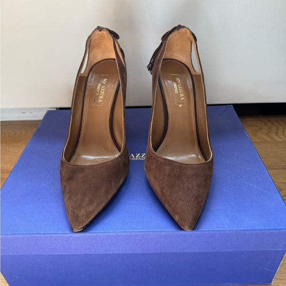 Aquazzura Forever Marilyn Suede Pumps - Picture 4 of 6